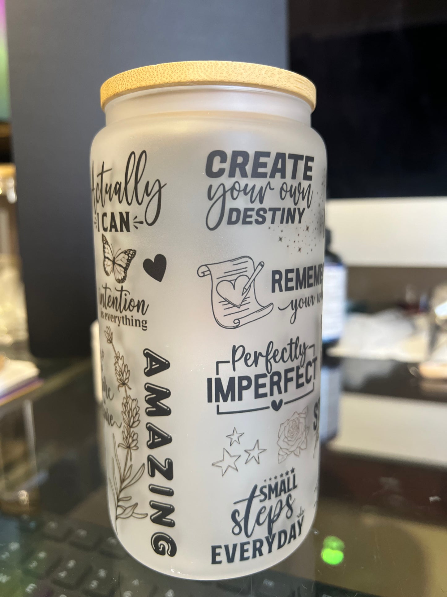 Believe In Yourself 16oz Frosted cup