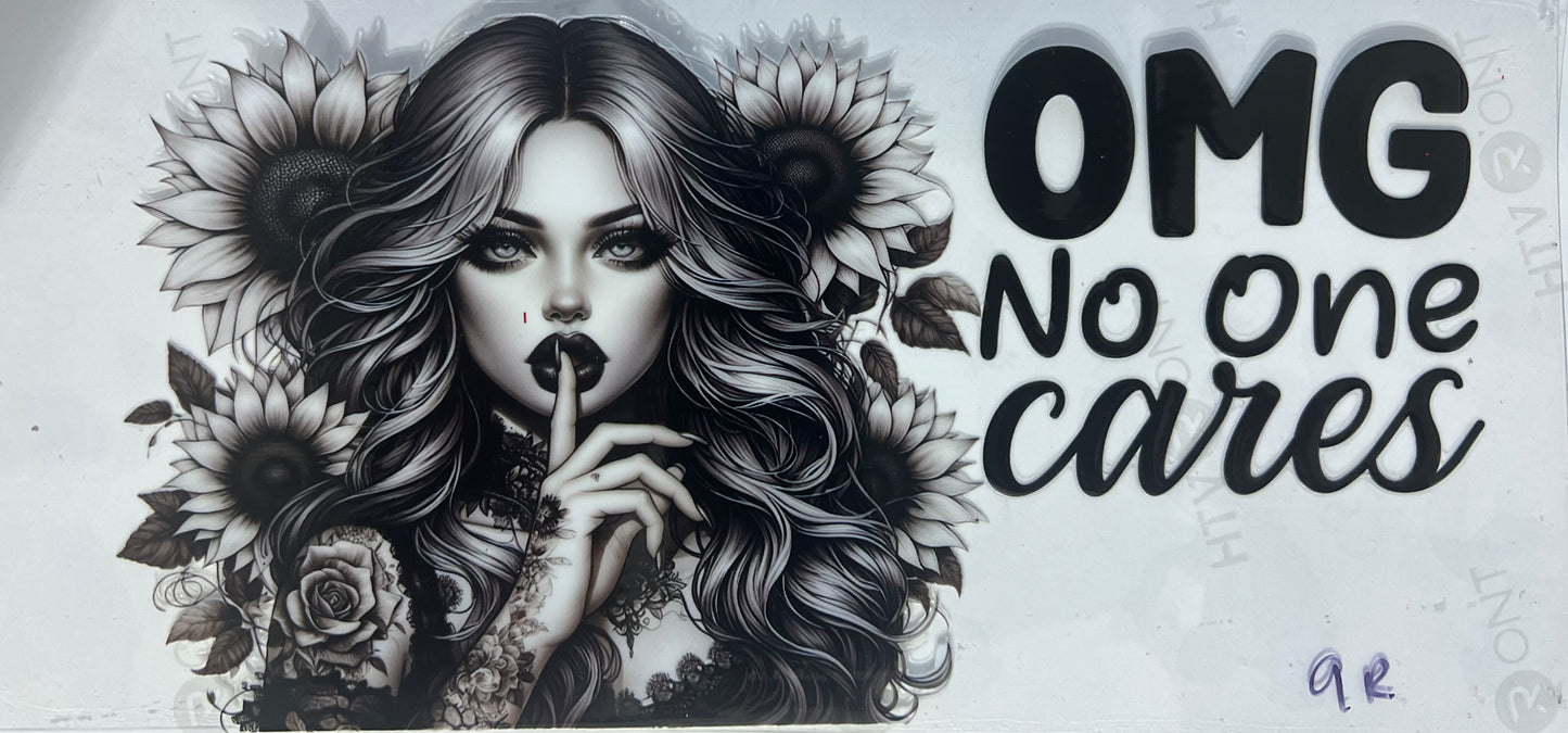OMG No One Cares decal