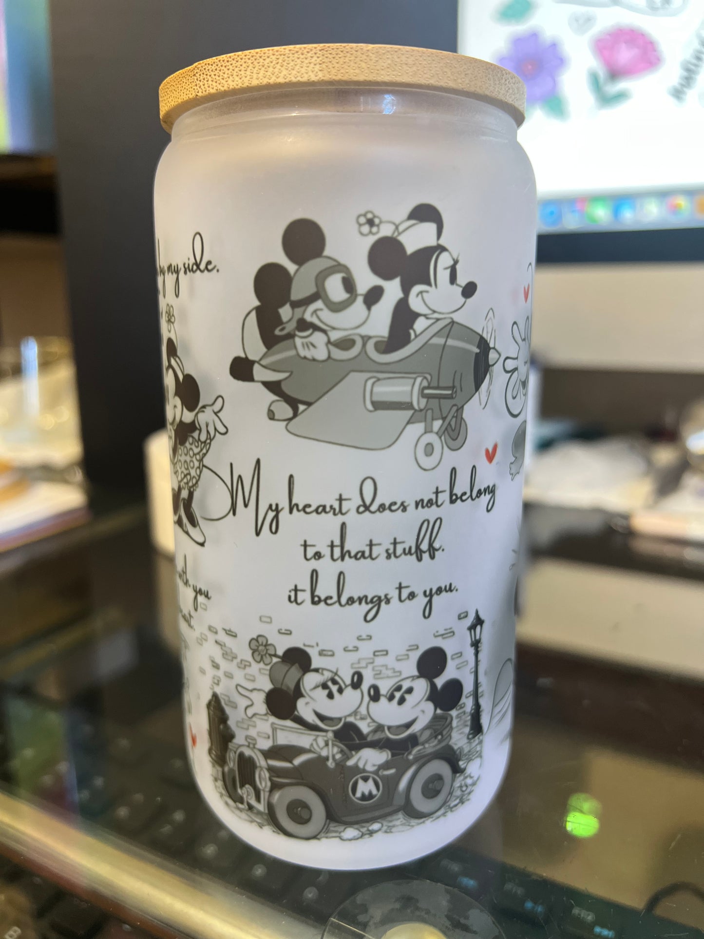 Mickey & Minnie 16oz Frosted Cup