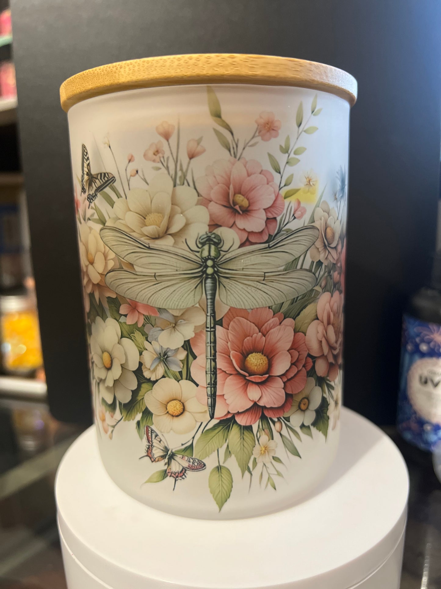 Dragonfly Frosted Cup
