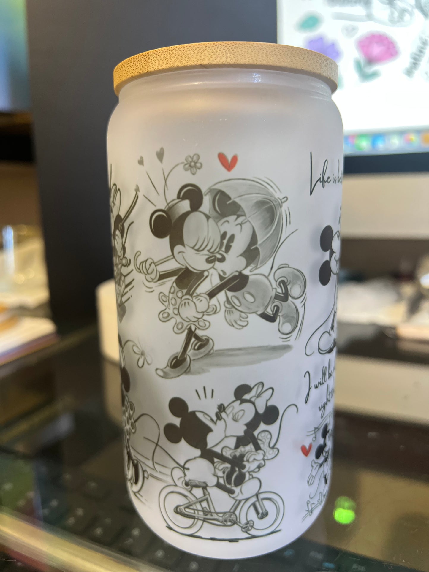 Mickey & Minnie 16oz Frosted Cup