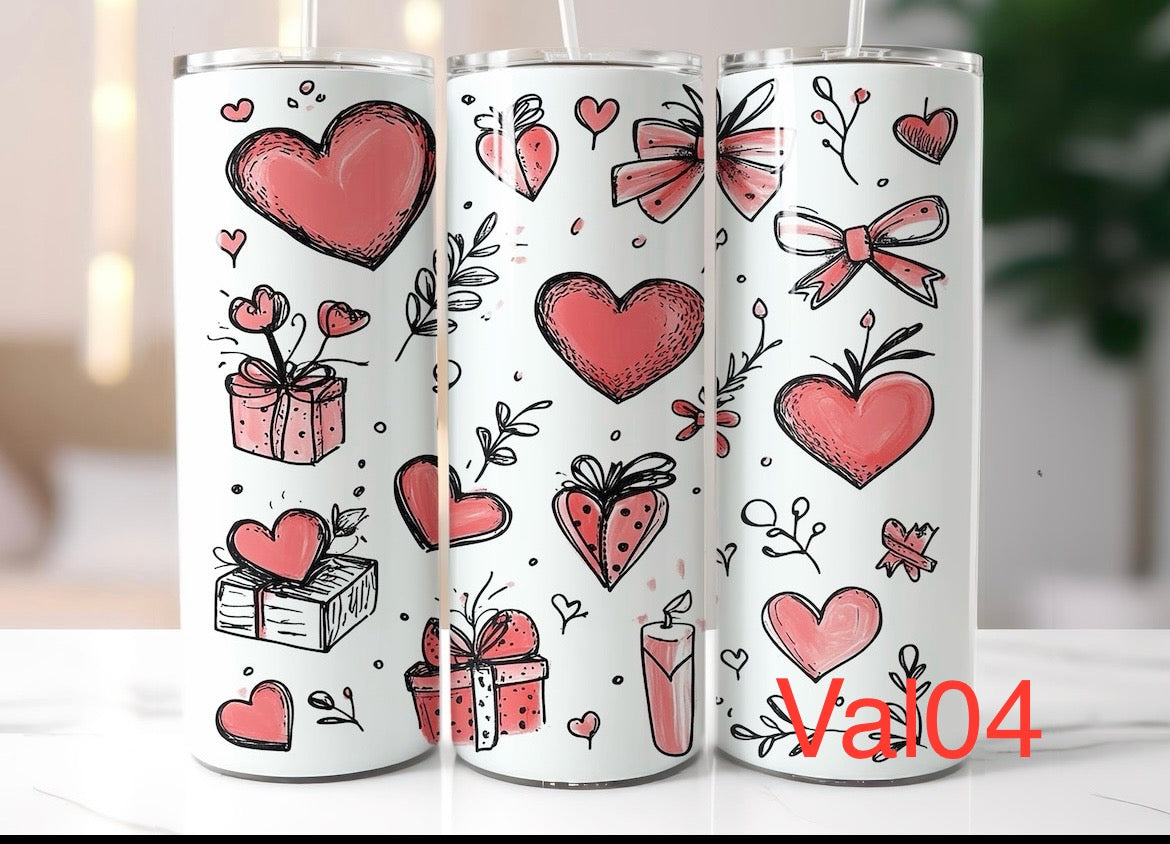 Valentine & Bows 20oz Tumbler