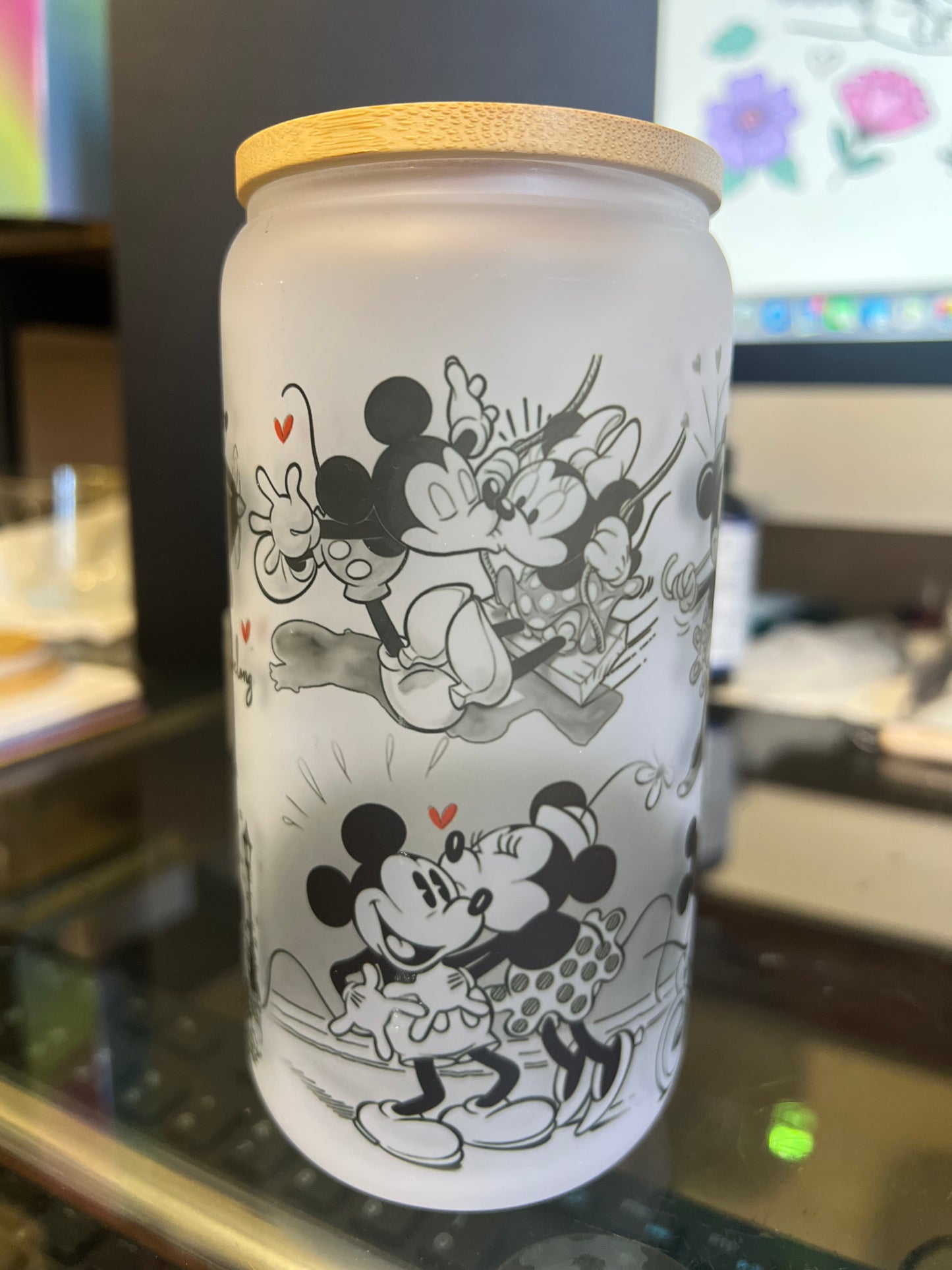 Mickey & Minnie 16oz Frosted Cup