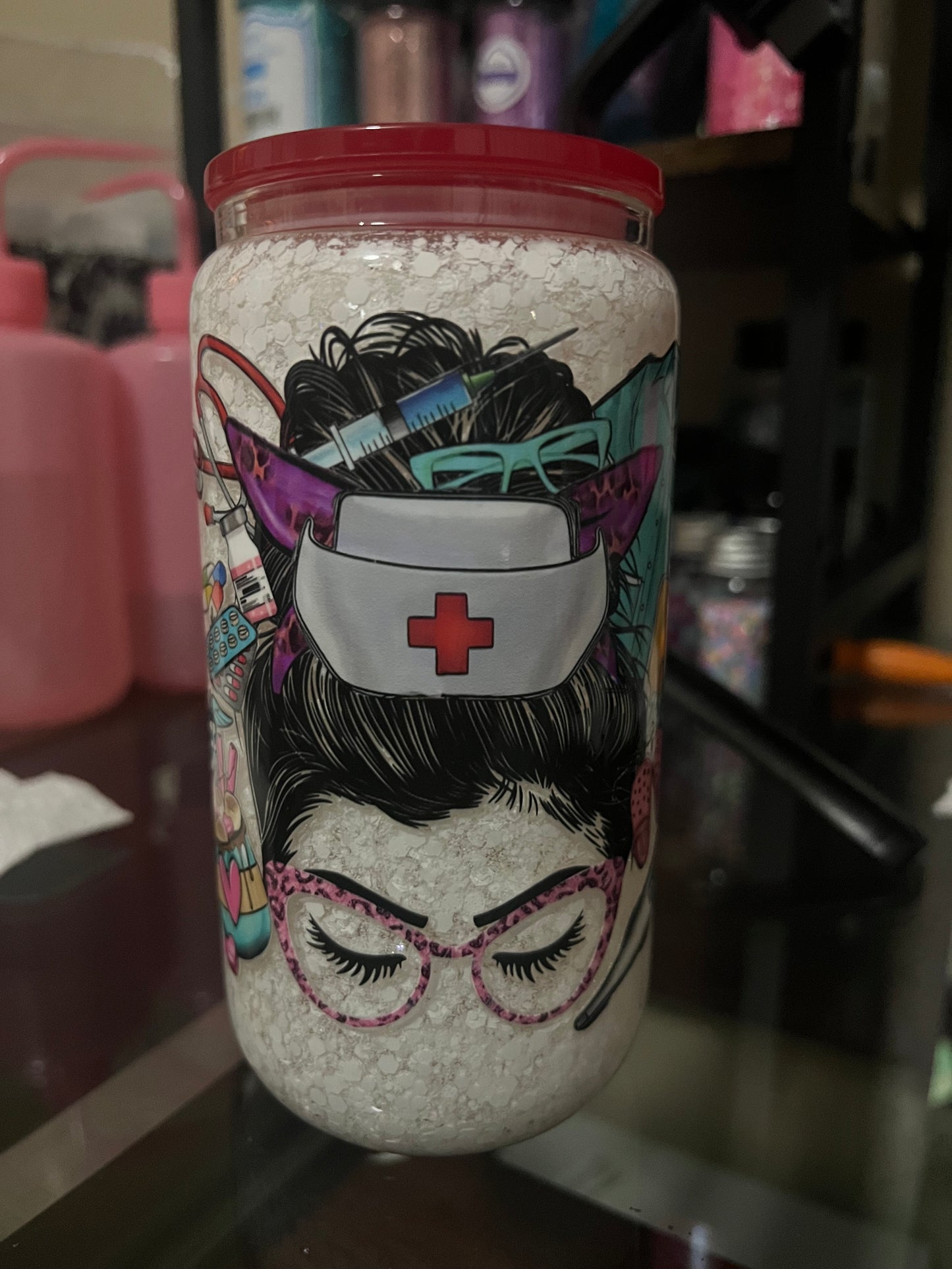 16oz Glitter Cup