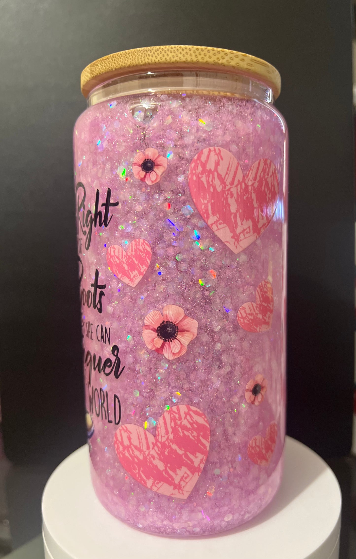 Cowgirl Boots 16oz glitter cup