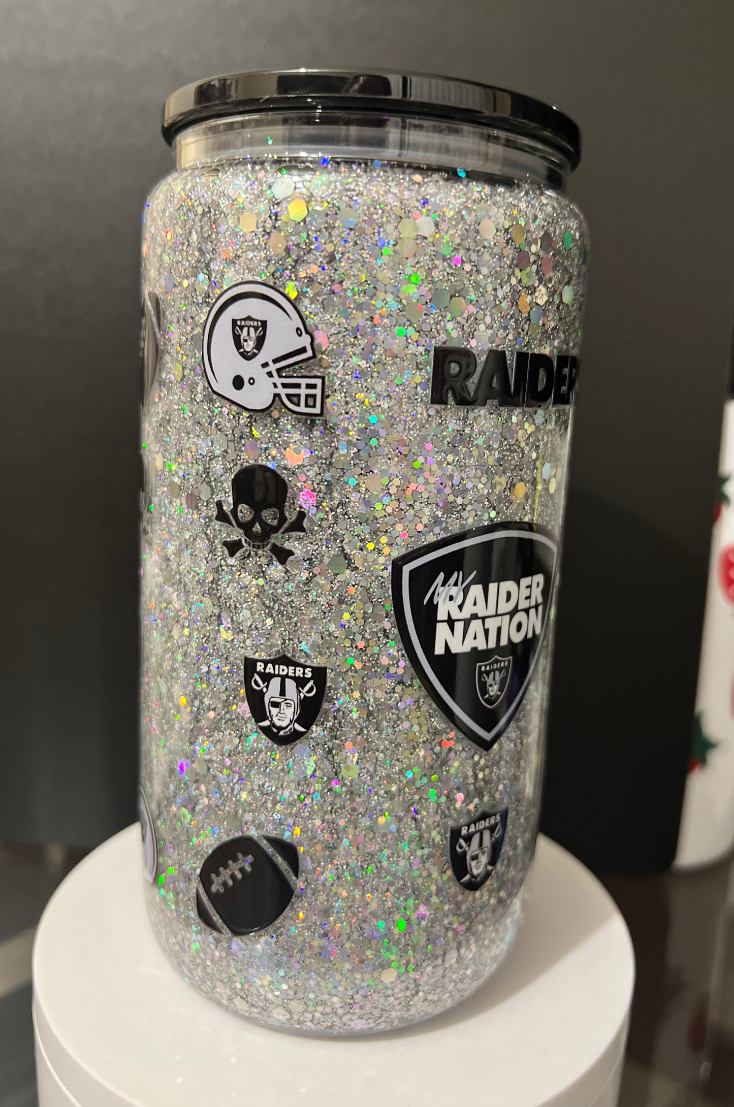 Raiders Girl Glitter Cup