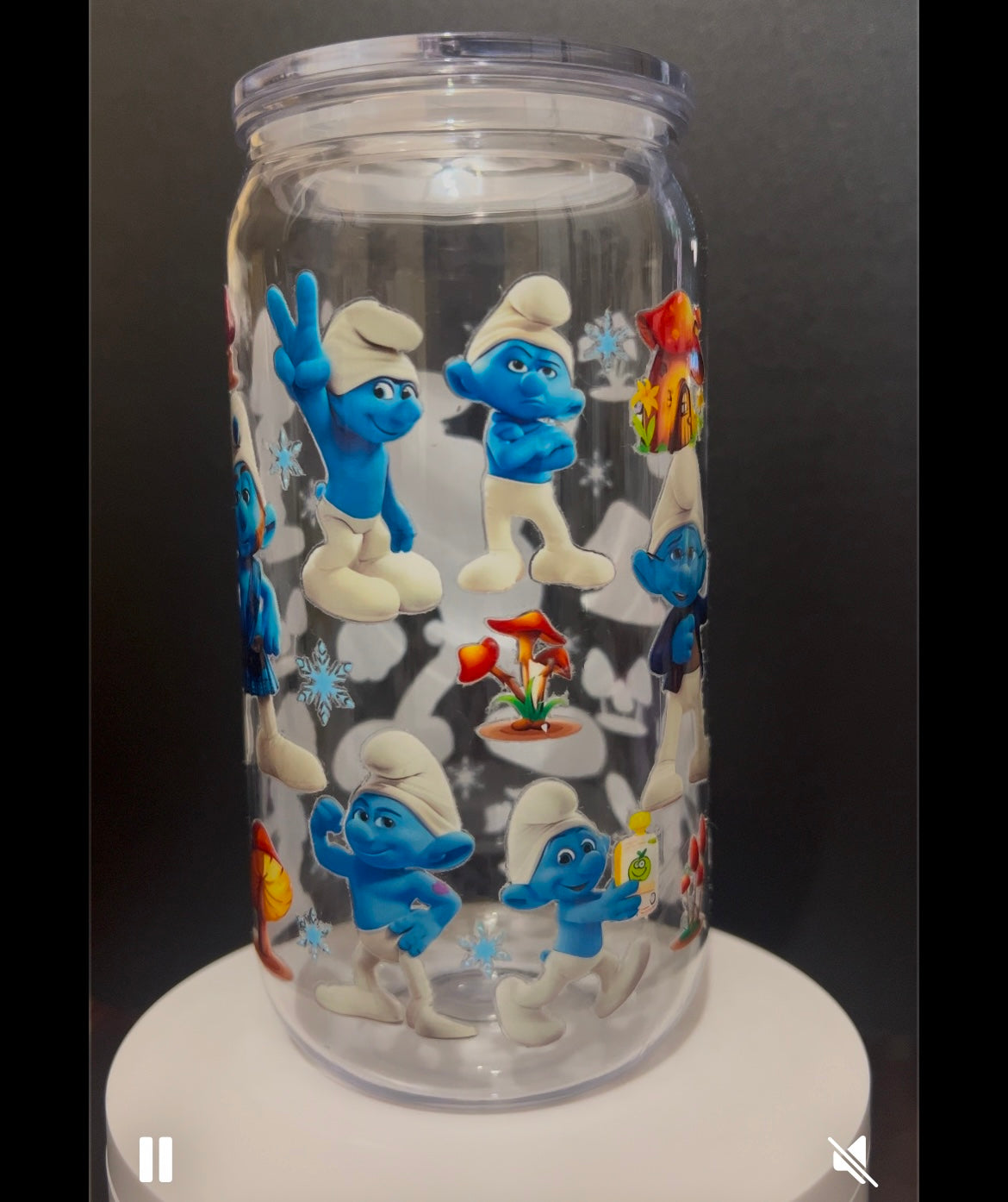 Smurf Plastic 16oz cup