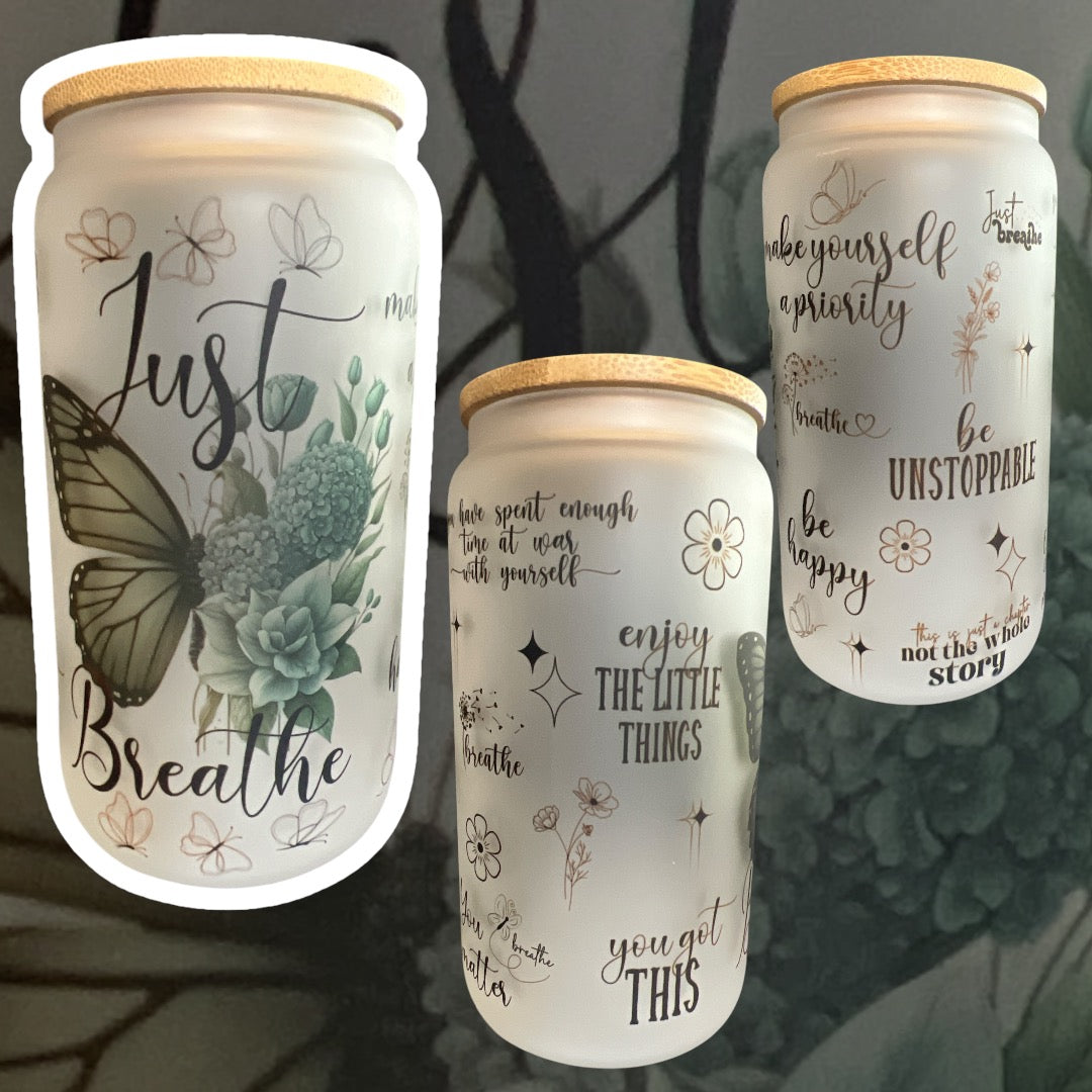 Frosted 16oz Butterfly Cup