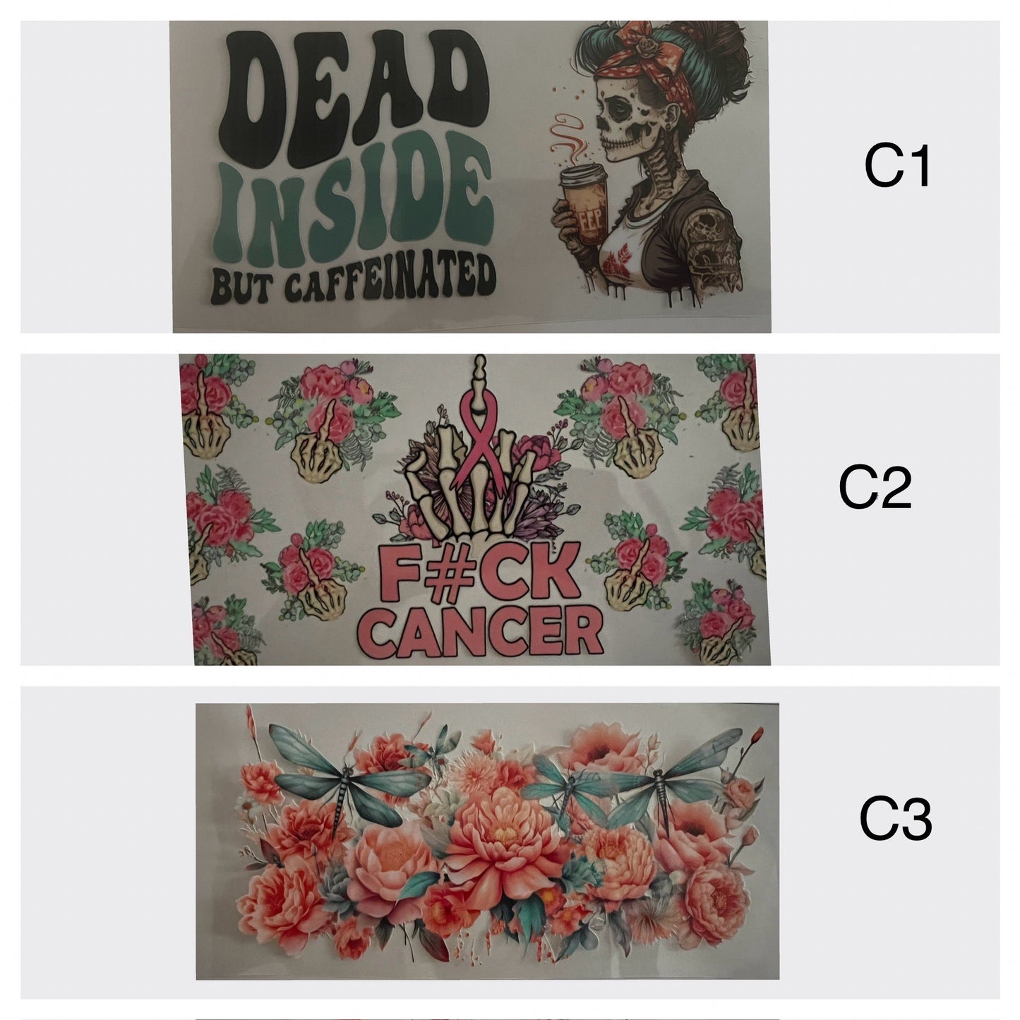 Decals, add to any 16oz cup or purchase separately.