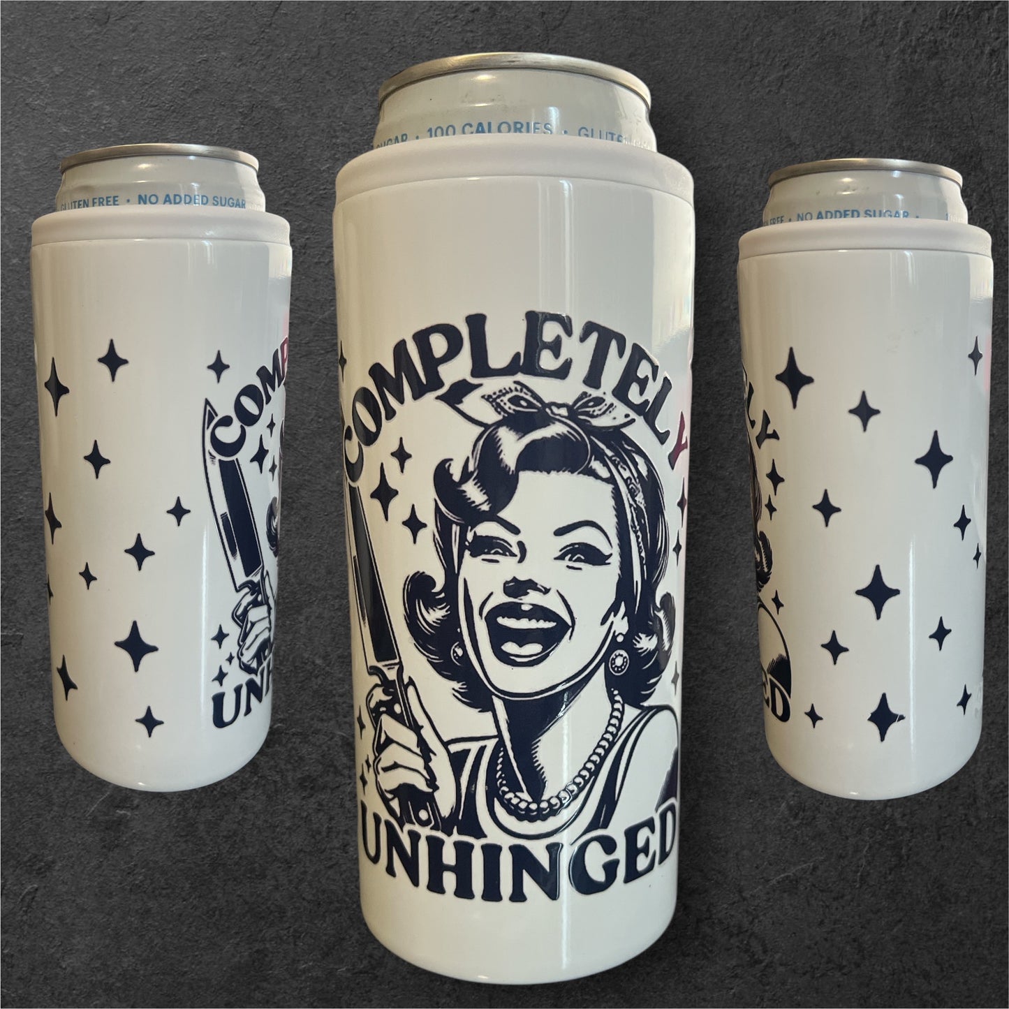 Completely Unhinged Slim Can Holder