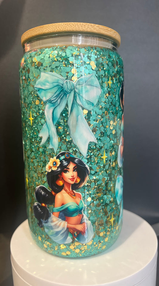 Jasmine Glitter Glass Cup