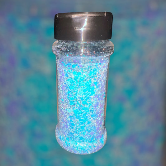 2oz Turquoise Glitter