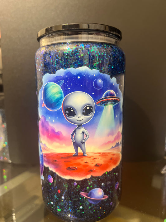 Alien 16oz Snow Globe Cup
