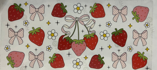 Strawberry, Flowers & Bows decal