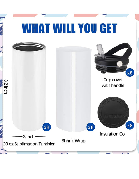 20oz Tumbler with black Lid-must add decal separately