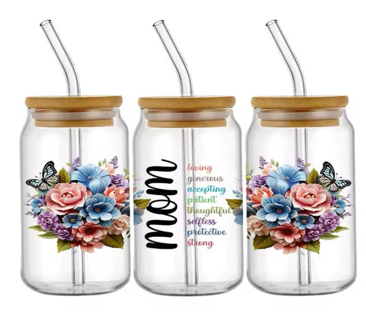 Floral Mom decal