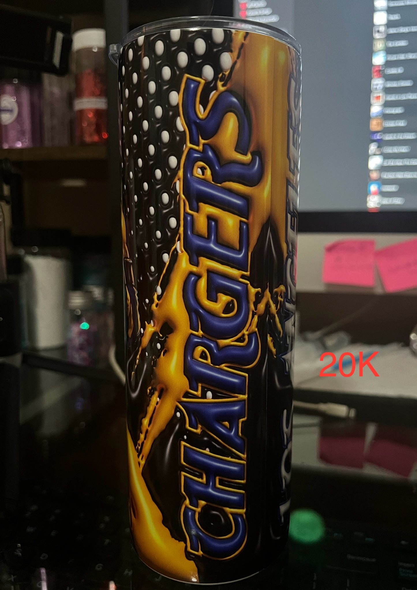 20oz straight tumbler - LA Chargers