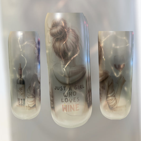 Lighted Wine Bottle w/decal