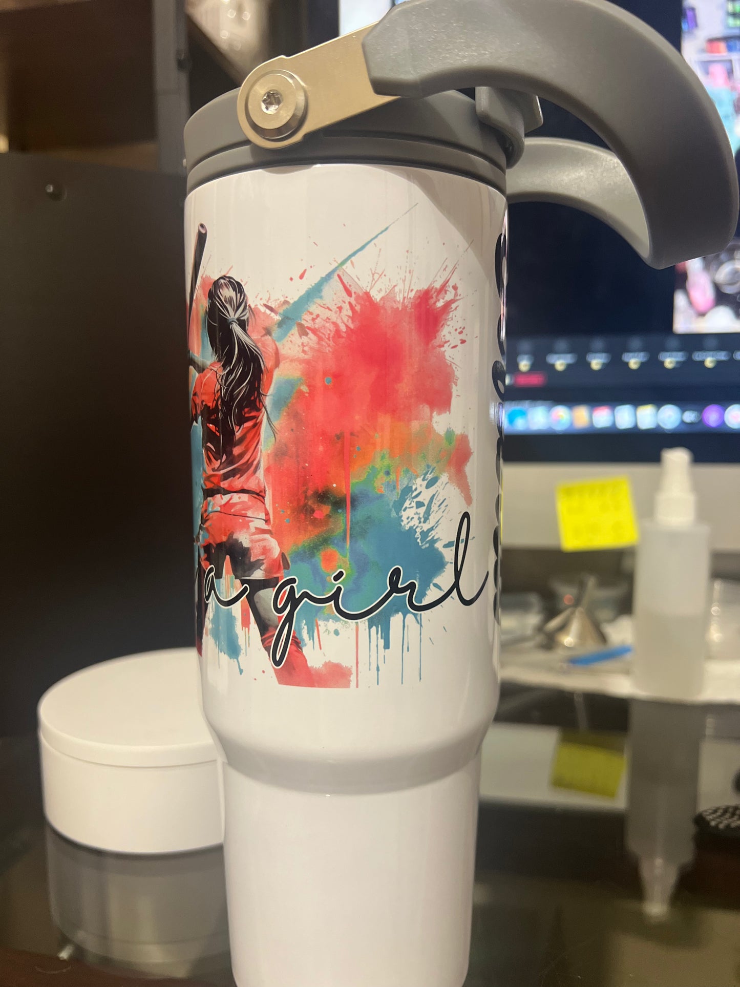 30oz Tumbler-Softball Design