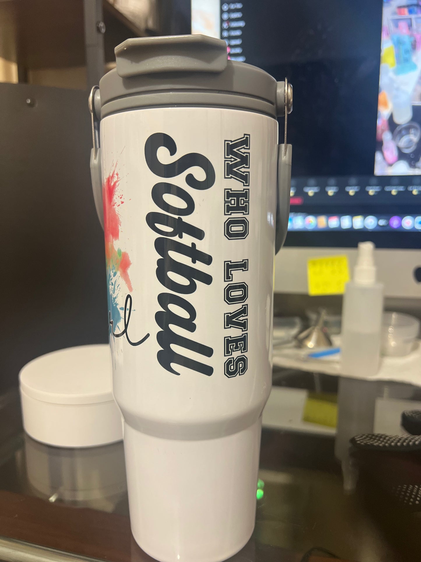 30oz Tumbler-Softball Design