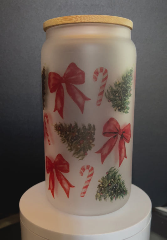 16oz Frosted Christmas Cup